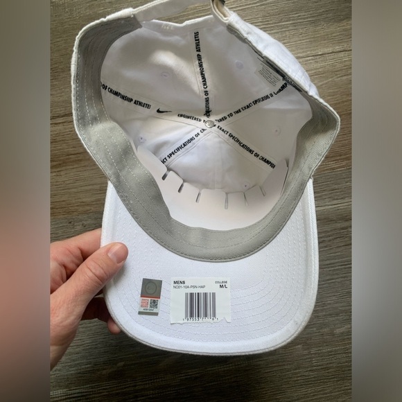 NWT Nike Penn State Club Cap Golf Hat White Blue Adult Size M L New - Picture 5 of 8